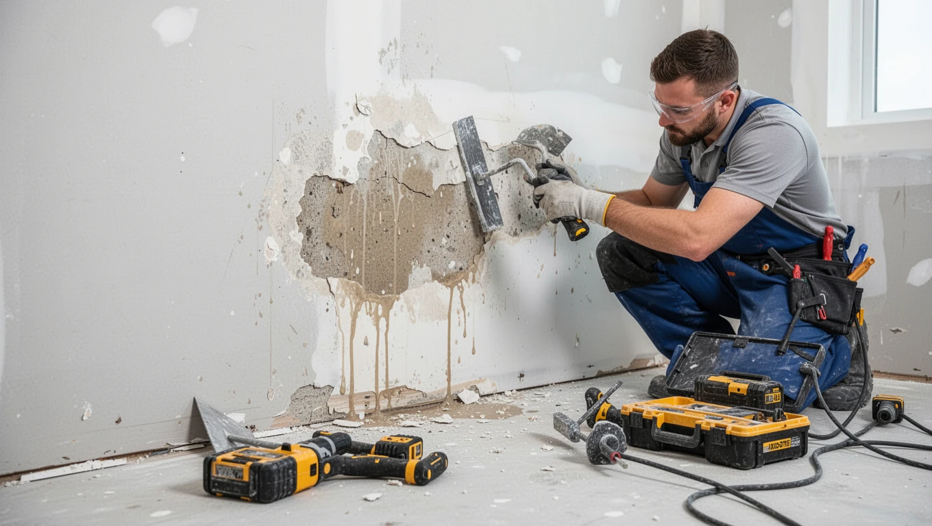 Wall Water Damage Repair
